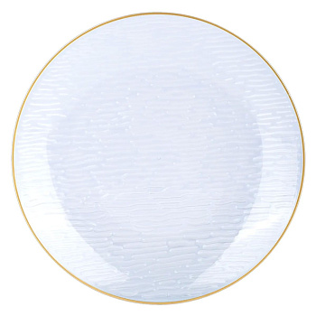 Тарелка пластиковая прозрачная "Голубая Лагуна" 23см
