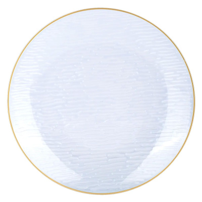 Тарелка пластиковая прозрачная "Голубая Лагуна" 23см