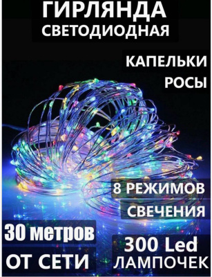 Гирлянда Роса 30м