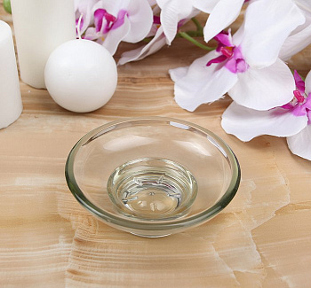 Мыльница стеклянная прозрачная 10.7*4см