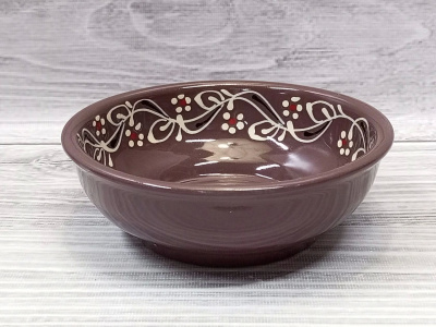 Миска средняя Ритм коричневый 0.6л 16.7*5.7см