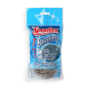 Губка SPIRINETT из металлической спирали малая 2шт (24)