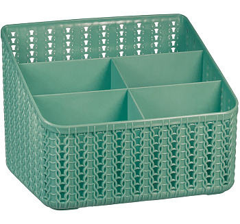 Органайзер  ВЯЗАНИЕ 5 секций "Фисташковый" 19х15х14см