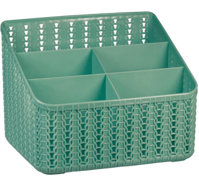 Органайзер  ВЯЗАНИЕ 5 секций "Фисташковый" 19х15х14см