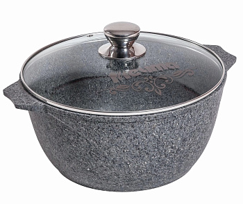 Кастрюля 25.5см 4л Premium grey  стекл. крышка Кастрюля 25.5см 4л Premium grey  стекл. крышка