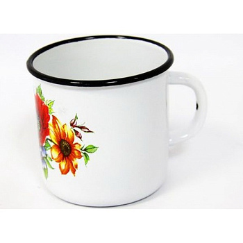 Кружка эмал. 0.4л с рис.