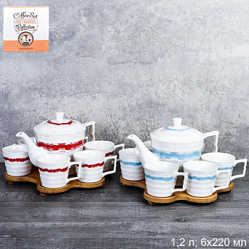 Набор чайный  7пр чайник 1.2л чашка 220мл