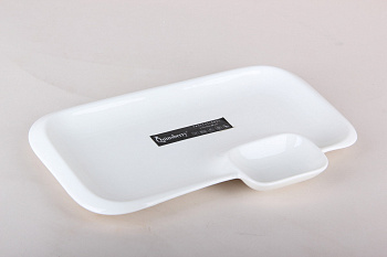 Блюдо сервировочное с соусницей 25х17см Issi