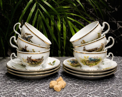 Пара чайная 205мл блюдце 155мм "Охота"