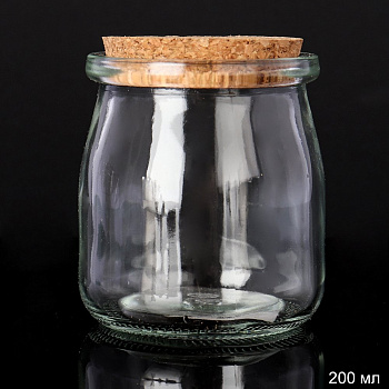 Банка для специй с бамбуковой пробкой 200мл Банка для специй с бамбуковой пробкой 200мл