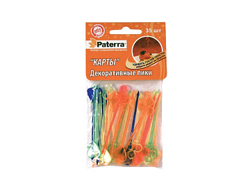 Декор. пики "Карта"  90мм 35шт.
