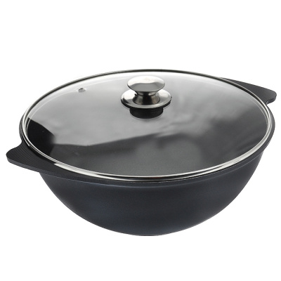 Казан для плова 4.5л "Традиция" антипр.покр.  стекл.крышка