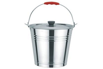 Ведро нерж  9л с крышкой