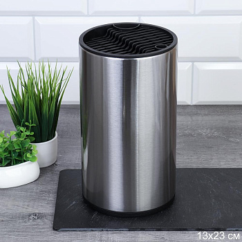 Подставка для ножей нерж 23х12.6см Подставка для ножей нерж 23х12.6см