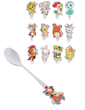 Ложка детская "Зверушка" малая  12 дизайнов