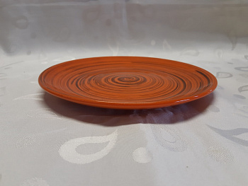 Тарелка плоская 22см "Оранжевая полоска"