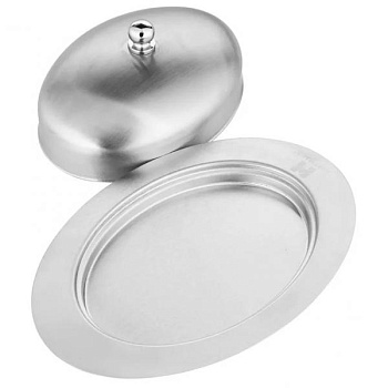 Масленка с крышкой нерж.