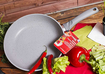 Сковорода 240/60 "Светлый мрамор" с антипр.покр.