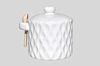 Банка "Жемчужная волна" 450мл с ложкой