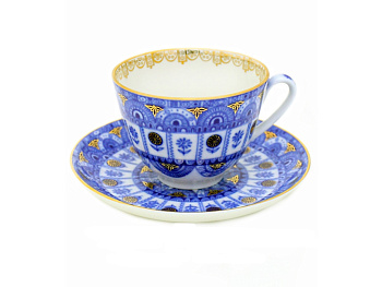 Чашка с блюдцем "весен.Арочки" 200мл твердый фарфор