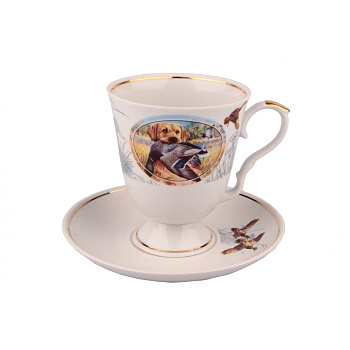 Бокал с блюдцем 600мл "Охотничьи собаки" ф.классический Бокал с блюдцем 600мл "Охотничьи собаки" ф.классический