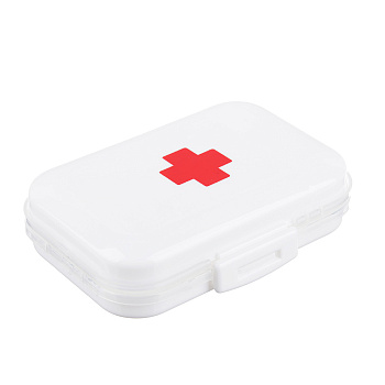 Аптечка-бокс дорожная 8отдел. пластик  10х6х3.5см