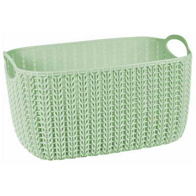 Корзина ВЯЗАНИЕ Фисташковый 4л   13x17x24см