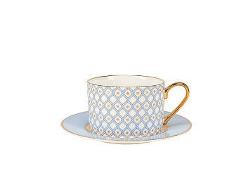 Чашка с блюдцем 250мл  "Азур 1" ф.Идиллия кост.фарфор