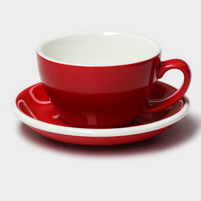 Пара Coffee time 300мл  фарфор  цвет красный