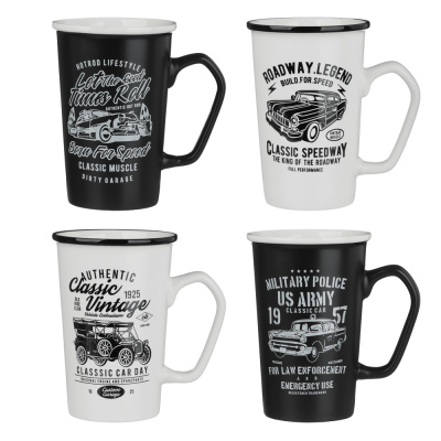 Кружка Ретро 410мл  4 дизайна