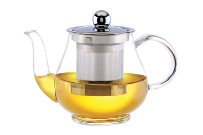 Чайник заварочный стекл. "Каркаде" 1л с ситом из нерж.стали