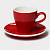 Пара Coffee time 180мл фарфор  красная