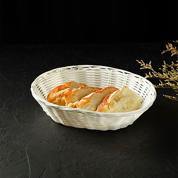 Корзинка для фруктов и хлеба  «Молоко» 25х18х6.5см пластик