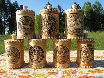 Туес "Лесной Д8"  h15 d9см