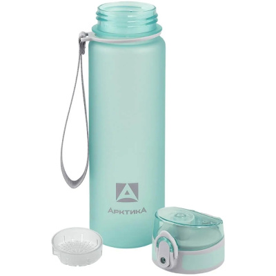 Бутылка тритановая 500мл голубая матовая с ситечком