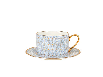 Чашка с блюдцем "Азур 2" 220мл ф.Идиллия  кост.фарфор Чашка с блюдцем "Азур 2" 220мл ф.Идиллия  кост.фарфор