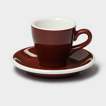 Пара Coffee time 80мл фарфор  коричневая