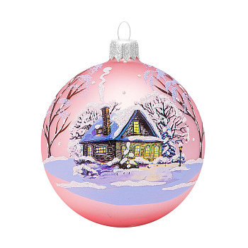 Шар "Пейзаж снежный" 10см под.уп.