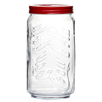 Банка-копилка с металлической крышкой 1л Coca-Cola