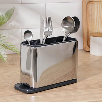 Подставка для столовых приборов Magistro «Металлик» 4 деления  18*8.6*13см