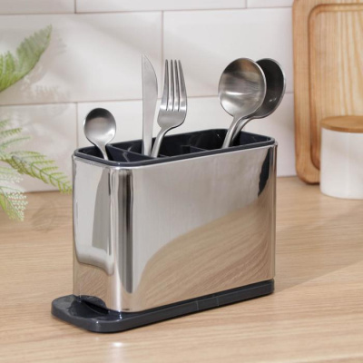 Подставка для столовых приборов Magistro «Металлик» 4 деления  18*8.6*13см