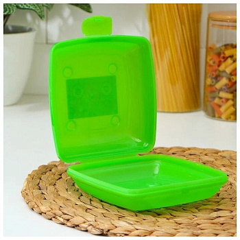 Ланч бокс квадратный цветной 130х130х54мм