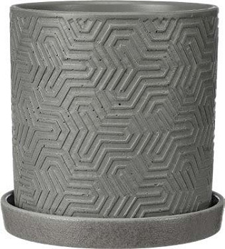 Горшок для цветов "Тринити" серый  2л