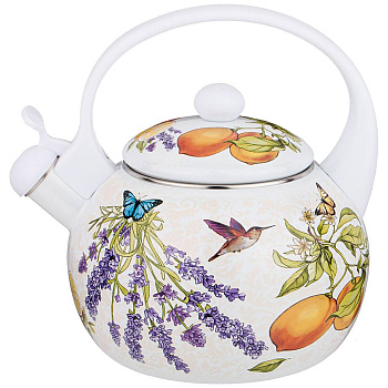 Чайник эмал. со свистком 2.2л ПРОВАНС ЛИМОНЫ Чайник эмал. со свистком 2.2л ПРОВАНС ЛИМОНЫ