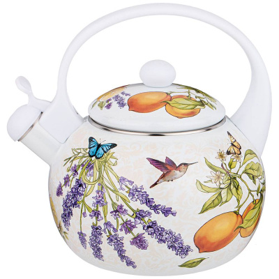 Чайник эмал. со свистком 2.2л ПРОВАНС ЛИМОНЫ