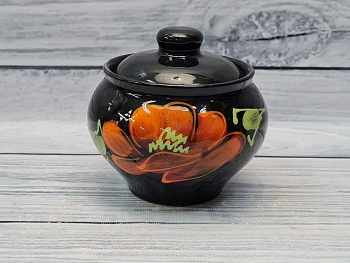 Горшок 0.5л "МАК черный" 13 h12см (18)