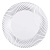 Тарелка пластиковая белая "Серебряная волна" 23см