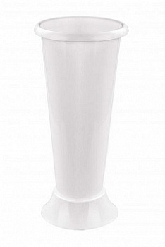 Ваза для цветов под срезку "Белая" d20 h42.5см  (12)