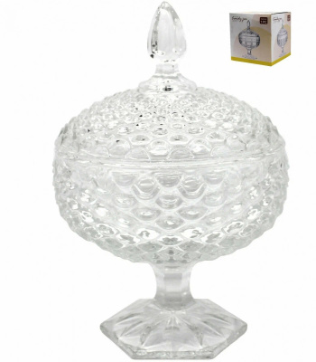 Ваза на ножке 960мл d16 h25см