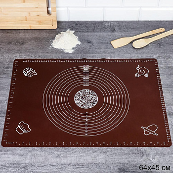 Коврик 64х45см микс коричн/оранж/красн